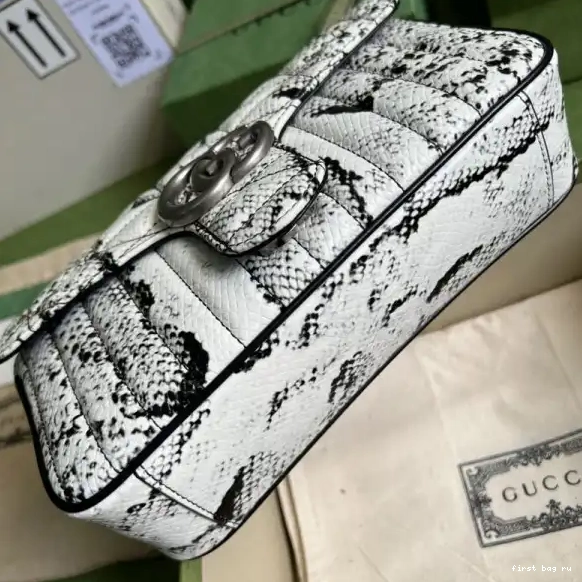 First bag ru small GG python bag shoulder Gucci Marmont 0626